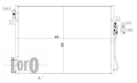 Конденсатор, кондиционер DODGE JOURNEY, 68038244AA DEPO 015-016-0001