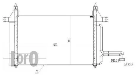 Конденсатор, кондиционер FIAT STILO, 46745840 DEPO 016-016-0007