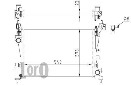Радiатор охолодження DEPO 016-017-0066