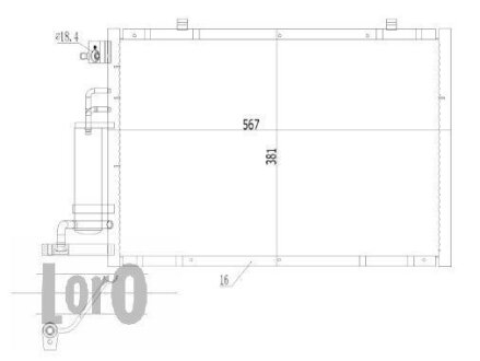 Радіатор кондиціонера (з осушувачем) Ford B-Max 12-/Fiesta VI 08- DEPO 017-016-0008