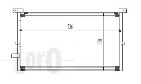 Радіатор кондиціонера FORD MONDEO III 1.8-2.5 10.00-03.07 (536x380x16) DEPO 017-016-0012