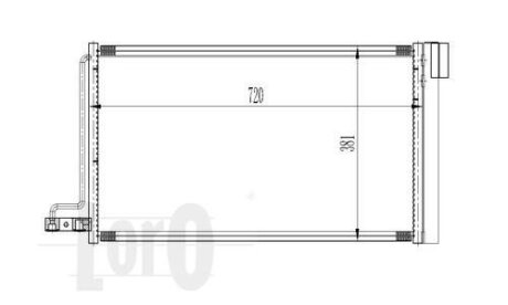 Радіатор кондиціонера FORD C-MAX II, FOCUS III, GRAND C-MAX 1.6-Electric 07.10- (720x381x16) DEPO 017-016-0018