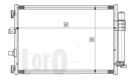 Радiатор кондицiонера з осушувачем Ford Focus III/C-Max II 1.0 EcoBoost/1.6 TDCi DEPO 017-016-0025
