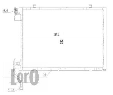 Радiатор кондицiонера Ford Fiesta VI 1.6D 08- DEPO 017-016-0028
