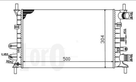 Радiатор охолодження DEPO 017-017-0010