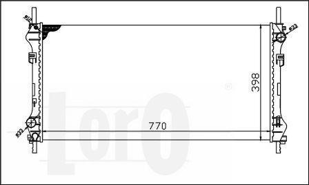 Радiатор охолодження DEPO 017-017-0032