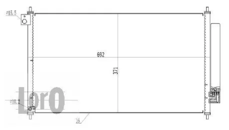 Конденсатор, кондиционер HONDA CIVIC IX, 80110-TR0-A01 DEPO 018-016-0007