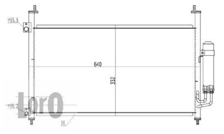 Конденсатор, кондиционер HONDA CIVIC VIII, 80110SMGE01 DEPO 018-016-0009