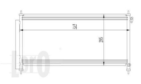 Радіатор кондиціонера (з осушувачем) HONDA JAZZ II 1.2/1.3/1.4 03.02-10.08 (754x285x16) DEPO 018-016-0018