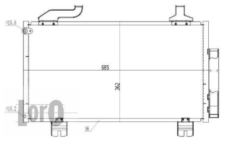 Конденсатор, кондиционер HONDA ACCORD VIII, 80100TL1G01 DEPO 018-016-0023
