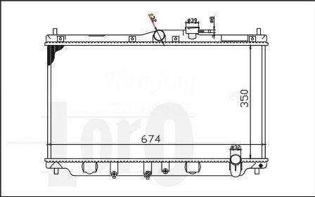 Радиатор охлаждения двигателя honda accord iv v rover 600i, 19010P45G01 DEPO 018-017-0019