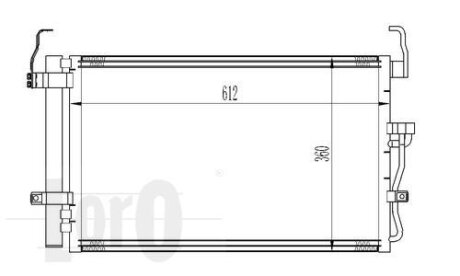 Конденсатор, кондиционер HYUNDAI COUPE, 976062D000 DEPO 019-016-0004