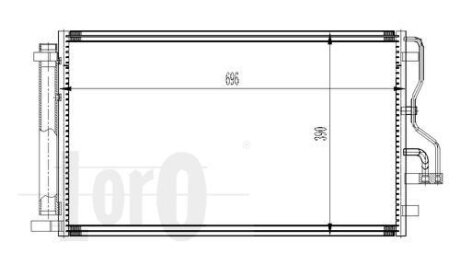 Конденсатор, кондиционер HYUNDAI IX35, 976061R000 DEPO 019-016-0017
