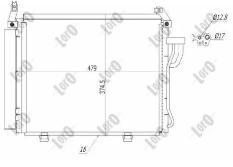 Конденсатор, кондиционер HYUNDAI I10, 976060X000 DEPO 019-016-0021