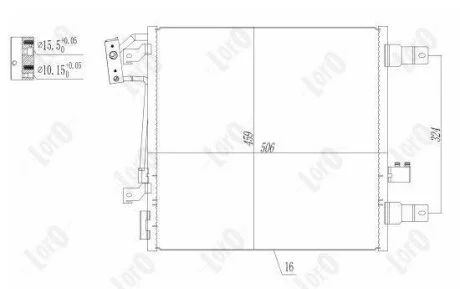 Конденсатор, кондиционер JEEP WRANGLER, 55038003AE DEPO 023-016-0009
