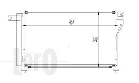 Радіатор кондиціонера Rio 1.4/1.6 05-11 DEPO 024-016-0008