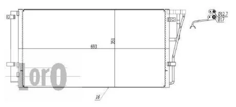 Радіатор кондиціонера (з осушувачем) KIA CARENS III 1.6/2.0 09.06- DEPO 024-016-0012