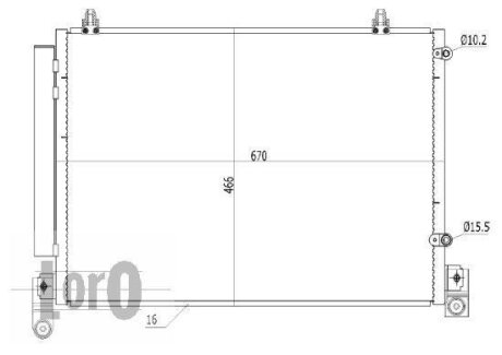 Конденсатор, кондиционер MAZDA MPV, LD4761480 DEPO 030-016-0014