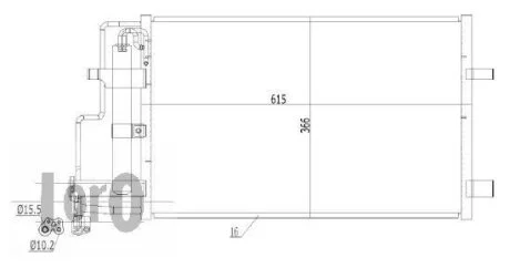 Радіатор кондиціонера (з осушувачем) Mazda 3 1.6-2.0MZR/2.3MPS T 08-14 DEPO 030-016-0017
