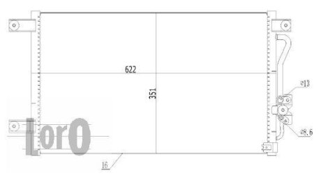 Конденсатор, кондиционер MITSUBISHI L 200, 7812A035 DEPO 033-016-0014