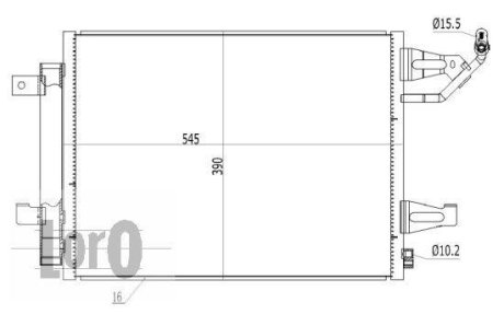 Конденсатор, кондиционер MITSUBISHI COLT, 4548300070 DEPO 033-016-0016