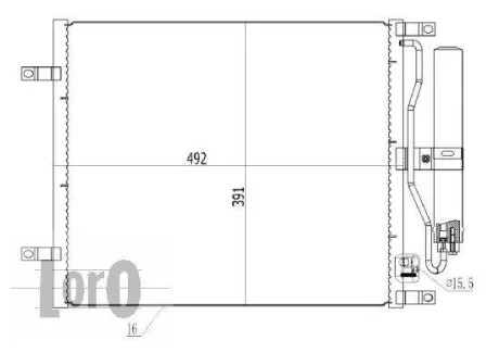 Конденсатор, кондиционер NISSAN MICRA, 921009U20B DEPO 035-016-0030