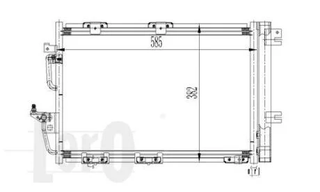 Радiатор кондицiонера з осушувачем Opel Astra H 1.2-1.8i 04-14 DEPO 037-016-0024