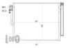 Радiатор кондицiонера з осушувачем Opel Meriva B 1.3D/1.4/1.7D 10-17 DEPO 037-016-0045 (фото 1)