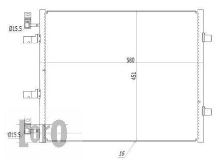 Конденсатор, кондиционер OPEL VIVARO, 4417650 DEPO 037-016-0047