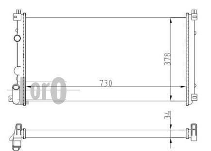 Радiатор охолодження DEPO 037-017-0065