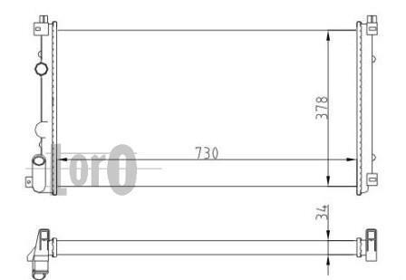 Радiатор охолодження DEPO 037-017-0070