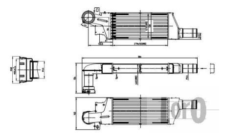 Радіатор інтеркулера Opel Combo 04-/Corsa C 1.3/1.7CDTI 03-12 (279x137x50) DEPO 037-018-0009