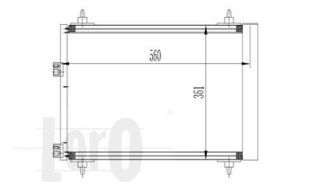 Конденсатор, кондиционер PEUGEOT 307, 6455AA DEPO 038-016-0007