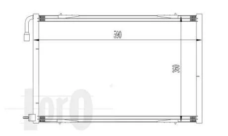Радіатор кондиціонера 206/206+ 1.1i 98- DEPO 038-016-0013