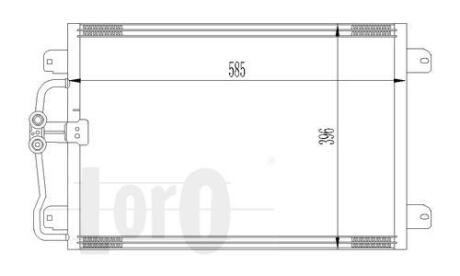 Радіатор кондиціонера Renault Megane I/Megane I Classic/Megane I Coach/Megane Scenic/Scenic I 1.4-2.0 08.95-09.03 (585x396x16) DEPO 042-016-0007