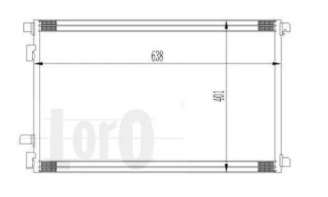Радіатор кондиціонера Renault Megane II/Scenic II 1.4-2.0/1.5D/1.9D 02- DEPO 042-016-0015
