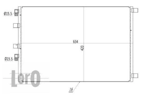Радiатор кондицiонера Renault Megane II/ScenicII 1.9-2.0 dCi 02-08 DEPO 042-016-0032