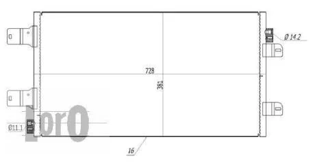 Радiатор кондицiонера DEPO 042-016-0042