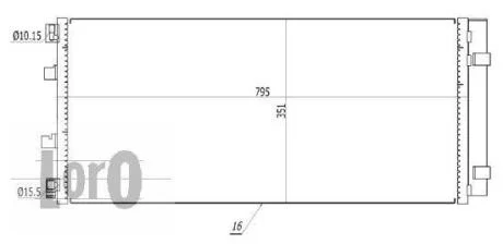 Радiатор кондицiонера з осушувачем Opel Movano/Renault Master III 2.3 CDTI/dCi DEPO 042-016-0043