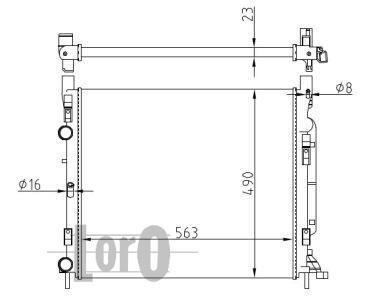 Радiатор охолодження AC+ DEPO 042-017-0039