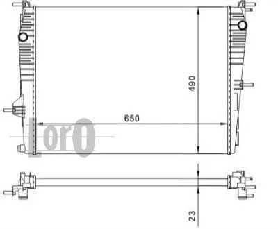 Радiатор охолодження DEPO 042-017-0053