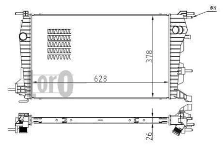 Радiатор охолодження DEPO 042-017-0059-B