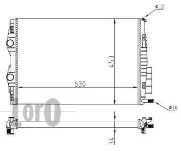 Радiатор охолодження DEPO 042-017-0062