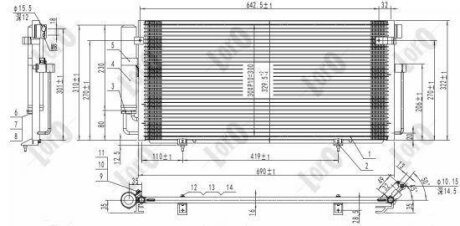 Конденсатор, кондиционер SUBARU IMPREZA, 73210FE010 DEPO 049-016-0014