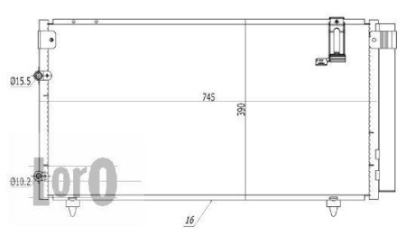 Конденсатор, кондиционер TOYOTA AVENSIS, 8846044430 DEPO 051-016-0031