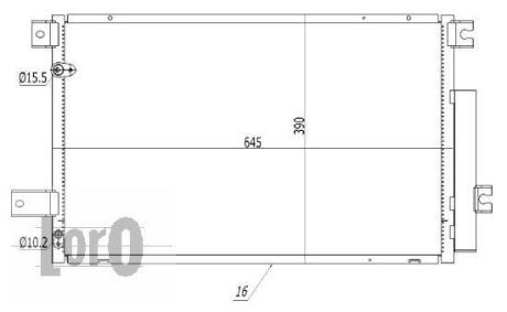 Радiатор кондицiонера з осушувачем Toyota Avensis 2.0D/2.2D 05-08 DEPO 051-016-0035
