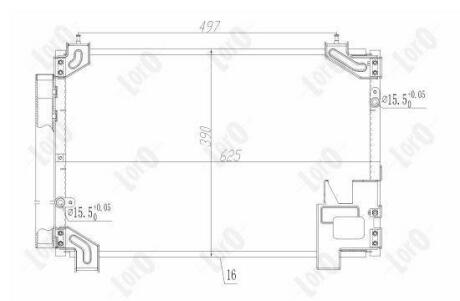 Радiатор кондицiонера з осушувачем Toyota Avensis 2.0D 03-08 DEPO 051-016-0038
