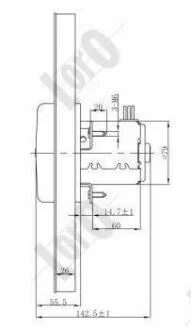 Крильчатка вентилятора дiам.345мм DEPO 053-014-0002