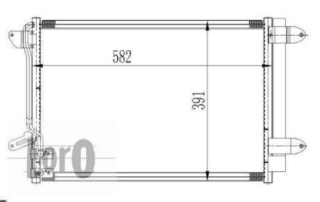 Радiатор кондицiонера з осушувачем VW Jetta 1.2-2.5 10- DEPO 053-016-0001