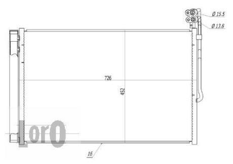 Радiатор кондицiонера з осушувачем VW Touareg 3.0-4.2 TDI 10-18 DEPO 053-016-0008
